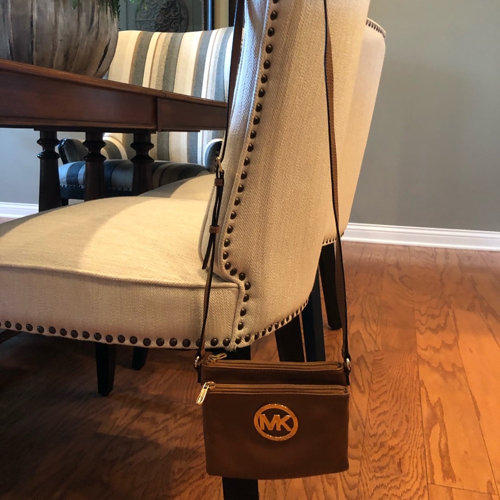 Michael Kors Crossbody Handbag Bag Brown Saddle